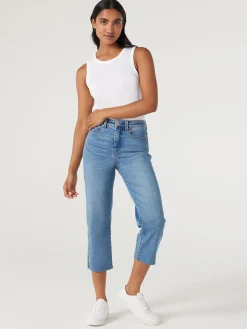 Annie Mid-Waisted Straight Capri