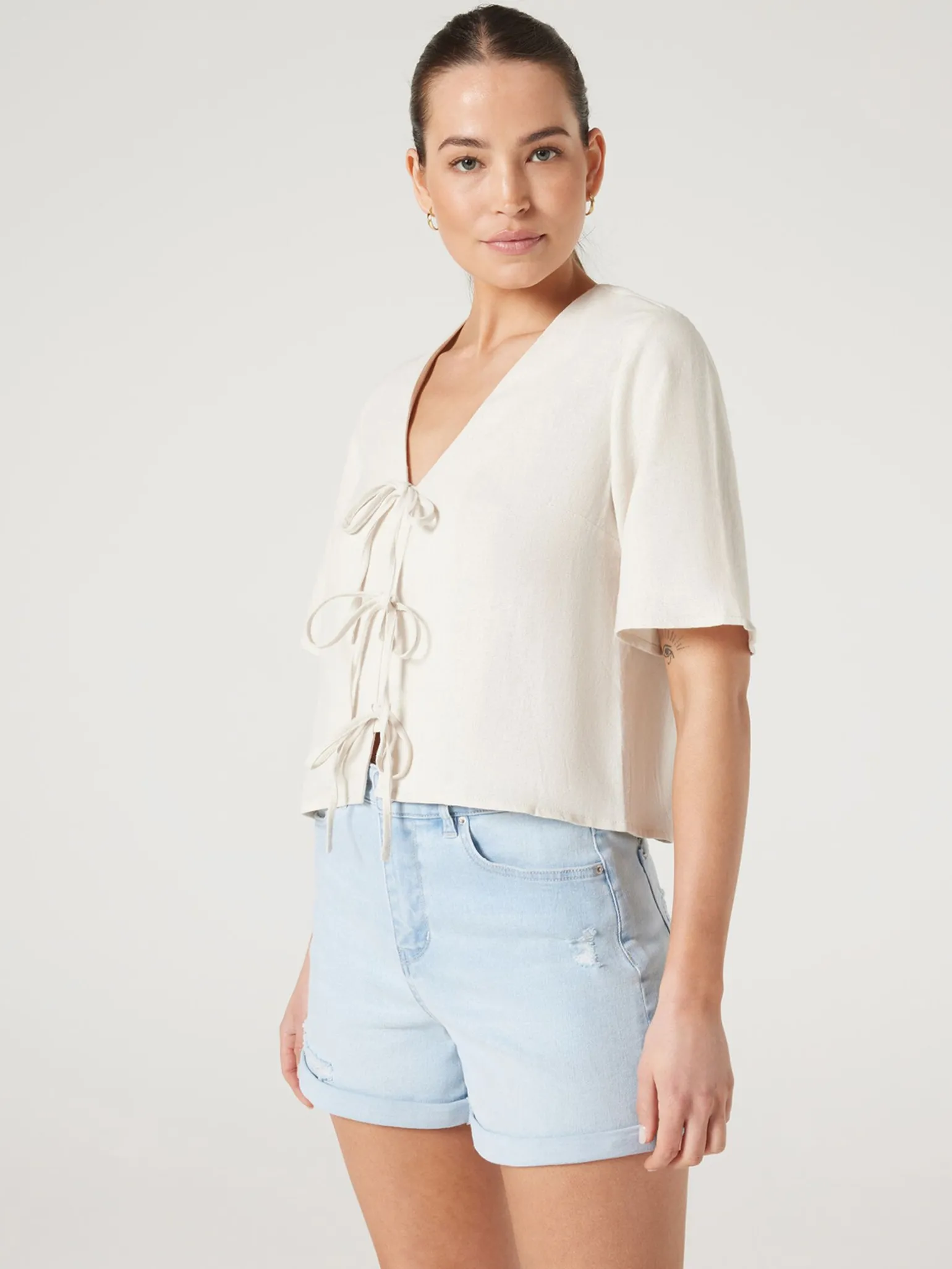 Demi Tie Front Top