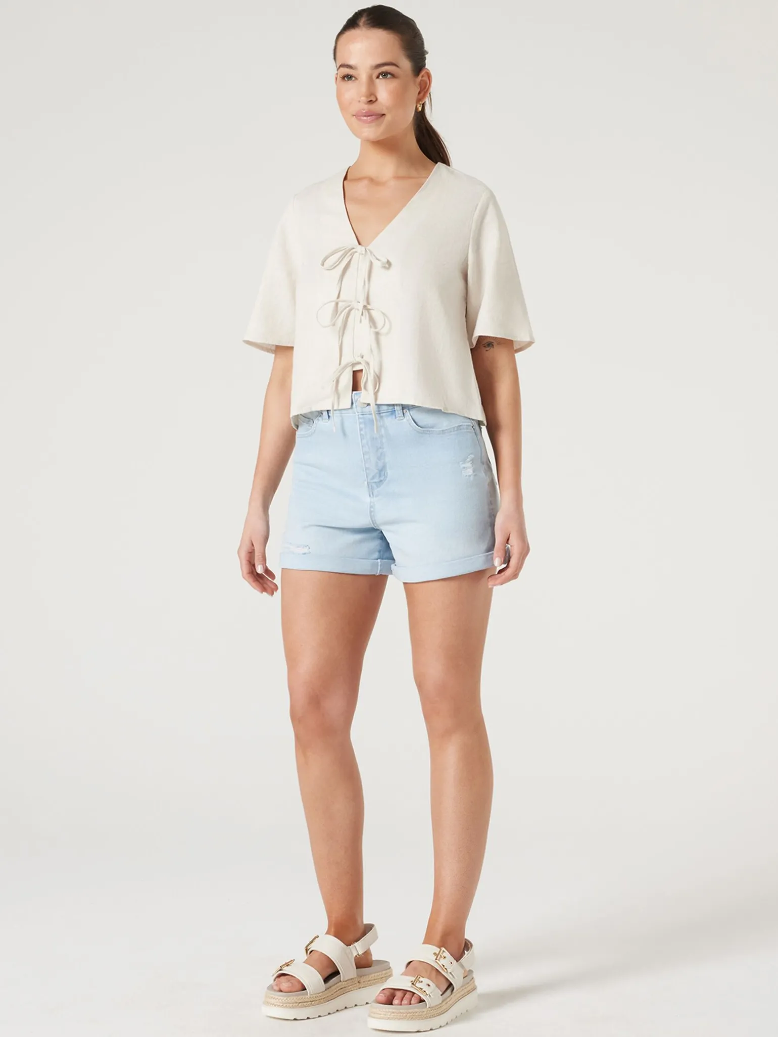 Demi Tie Front Top