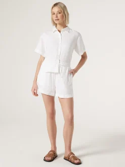 J-Luxe Classic Linen Relaxed Shirt