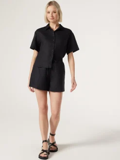 J-Luxe Classic Linen Relaxed Shirt