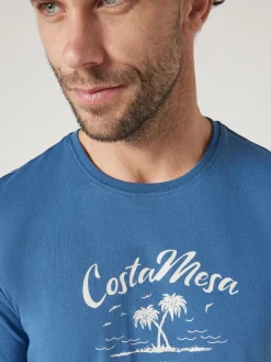 Short Sleeve Costa Mesa Print Crew Tee