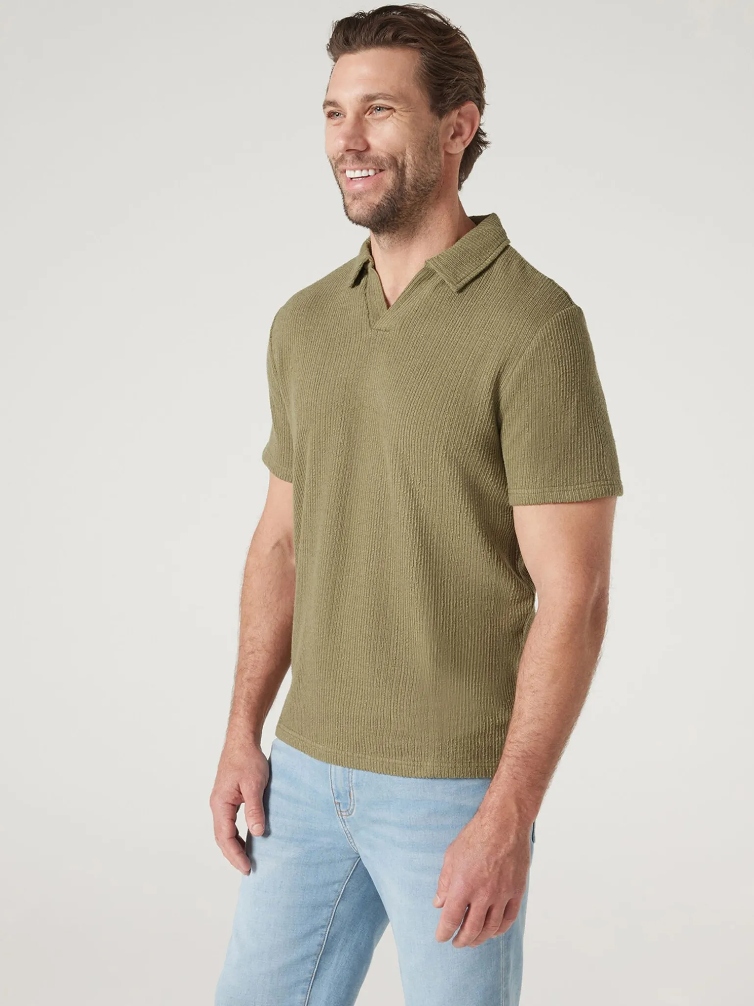 Short Sleeve Jasper Textured Polo