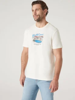 Short Sleeve North Shore Print Crew Tee